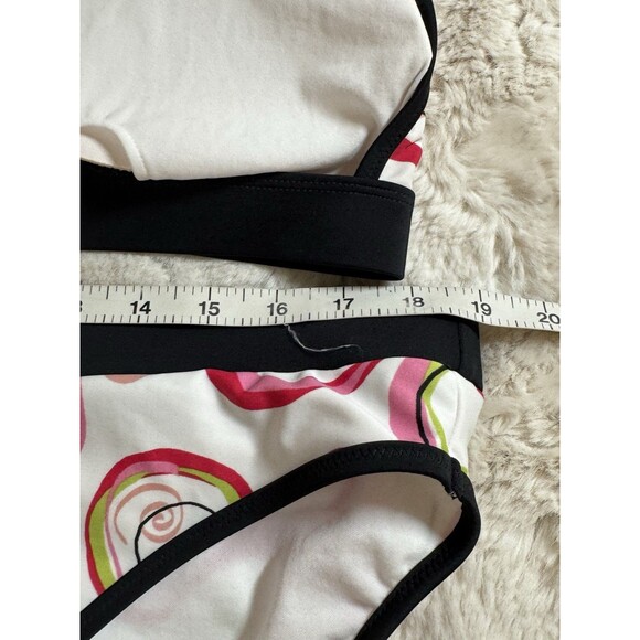 Spiegel 2 Piece Bikini Set String Halter New With Tags Mod Retro Swirl Size 18 - Picture 10 of 12
